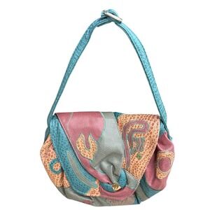 Vintage Bag from Nas Bag Made in Korea Colorful Patchwork Shoulder Bag 80's